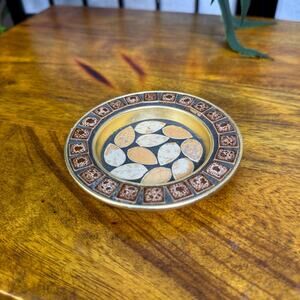 Vintage Trinket Dish Hasegawa Maui Tile Inlay Ring Bowl